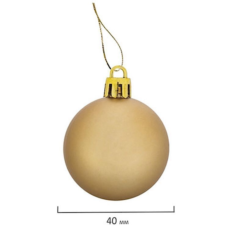 Набор украшений для ели, 43 предмета, цвет золото + перламутр — картинка 14