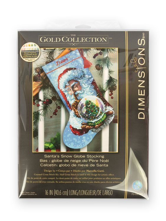 Набор для вышивания «Сапожок. Снежный шар Санты» — картинка 4