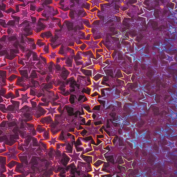 Цветная бумага А4, голографическая самоклеящаяся «Звездочки», 8 листов, 8 цветов, ОСТРОВ СОКРОВИЩ — картинка 4