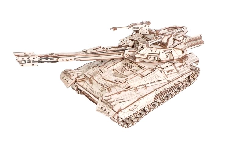 Деревянный конструктор, сборная модель танка Lemmo «Хищник» — картинка 2