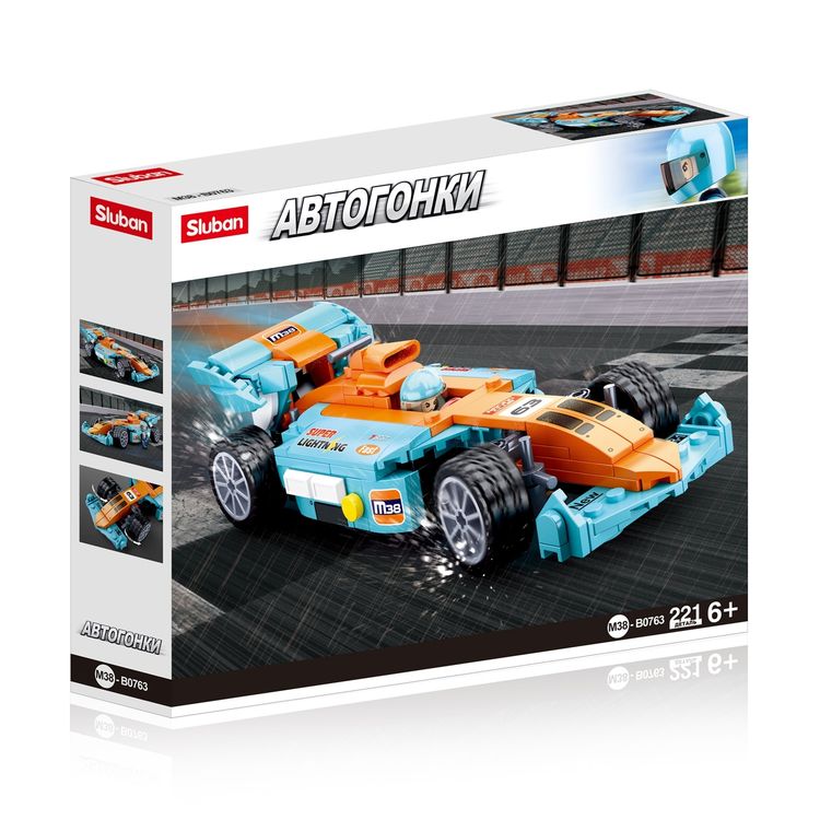 Конструктор «Гоночный автомобиль», 222 детали — картинка 2