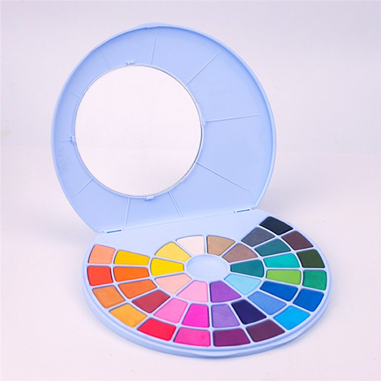 Набор акварельных красок HIMI голубой 38 цветов - 1 коробка — картинка 4