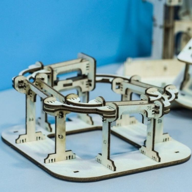 Конструктор из дерева «Механическая машина Murble», UNIWOOD — картинка 5
