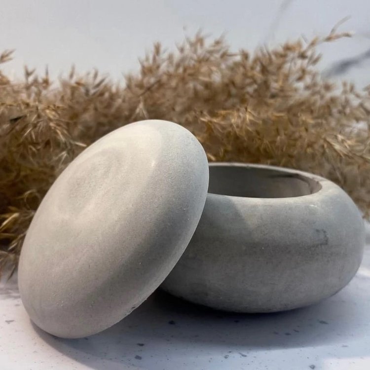 Силиконовый молд - Контейнер/банка для свечей с крышкой №1, d 7 см, 1 шт. — картинка 4