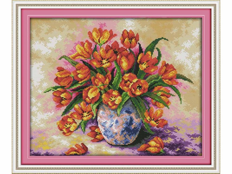 Набор для вышивания «Цветные тюльпаны»