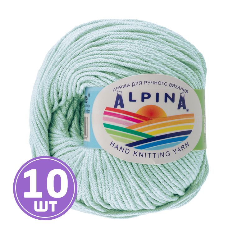 Пряжа Alpina RENE (479), бледно-голубой, 10 шт. по 50 г