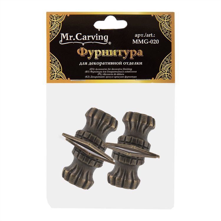 Фурнитура для шкатулок «Ножка», 3,4х2 см, 5 упаковок по 4 шт., цвет: бронза, Mr. Carving — картинка 2