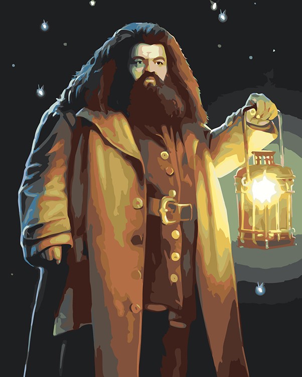 Картина по номерам «Хагрид с фонарем в лесу, Гарри Поттер»