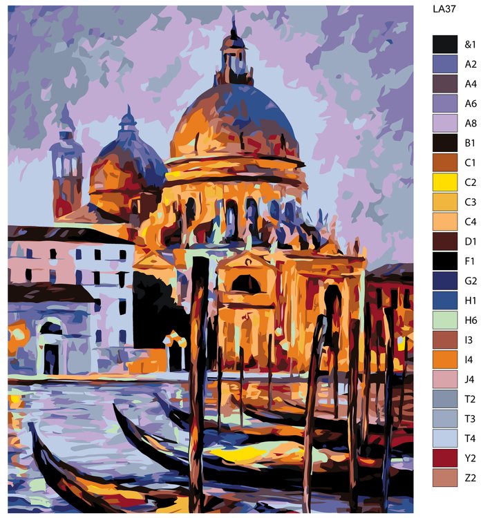 Картина по номерам «Венецианский причал» — картинка 2