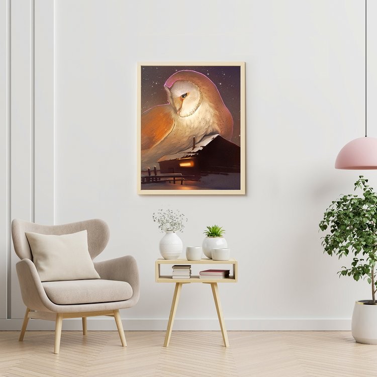 Картина по номерам «Ночная сова сипуха» — картинка 4