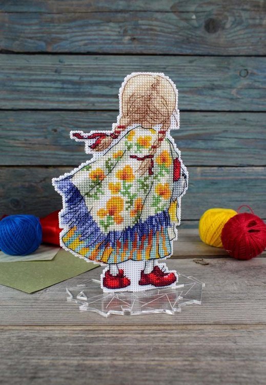 Набор для вышивания «Девочка в красных башмачках» — картинка 6