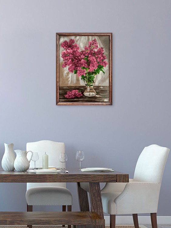 Картина по номерам «Розовая сирень» — картинка 9