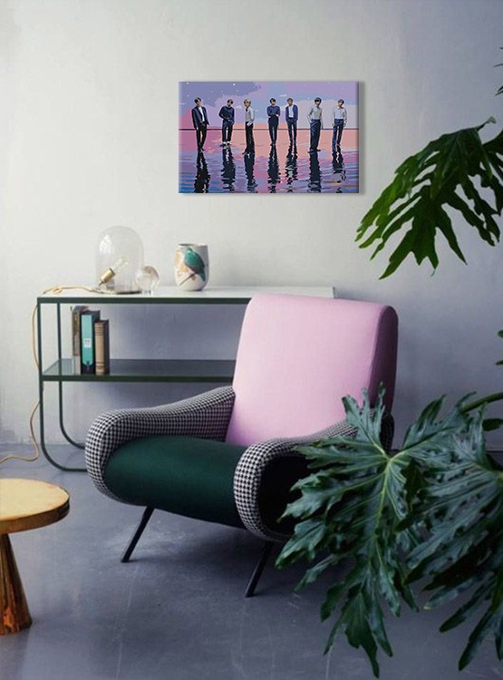 Картина по номерам «Корейская K-POP группа BTS 2» — картинка 9