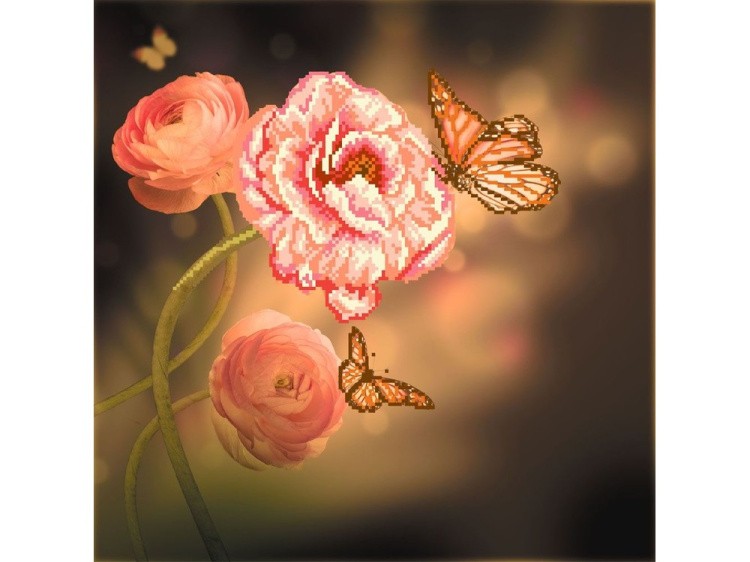 Набор вышивки бисером «Розовая фантазия» — картинка 2