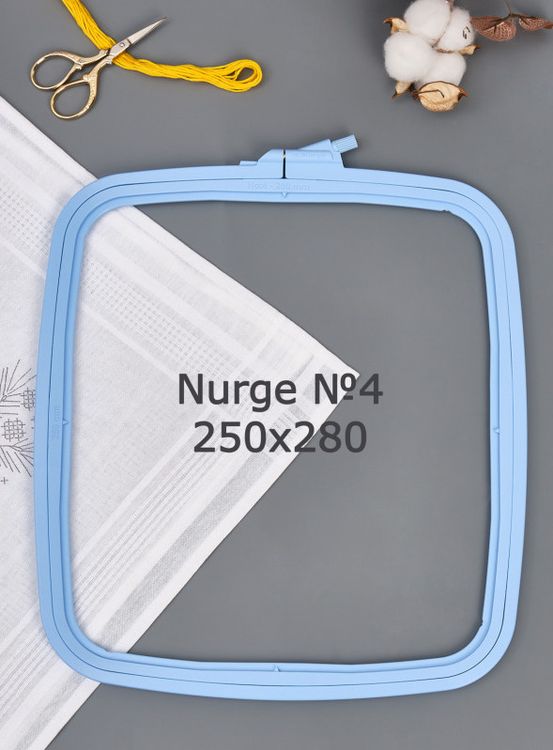 Пяльцы пластиковые прямоугольные с винтом №4, 25х28 см, Nurge — картинка 2