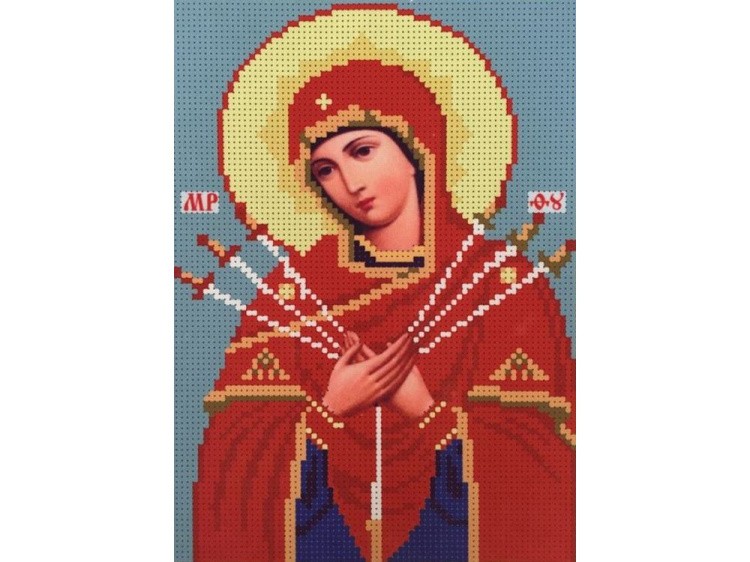Набор вышивки бисером «Икона Пресвятой Богородицы «Семистрельная»