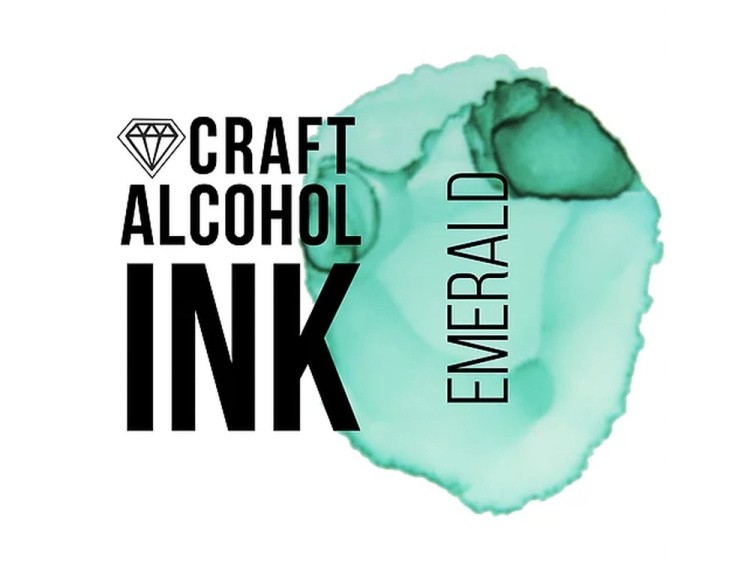 Алкогольные чернила изумруд (Emerald) 20 мл, Craft Alcohol INK — картинка 2