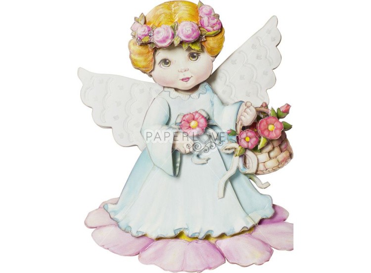 Папертоль «Ангел с цветами» — картинка 2