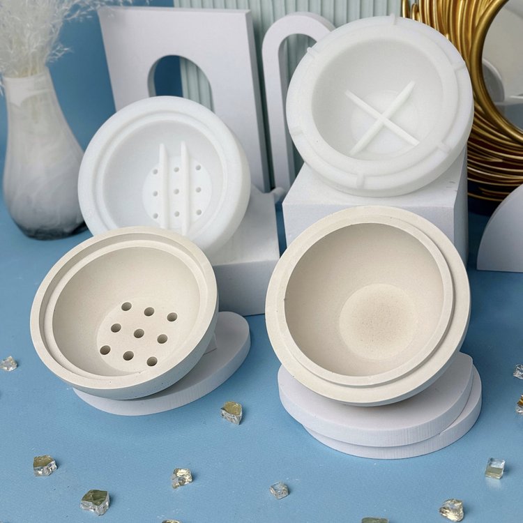 Силиконовый молд - Курильница/подставка под конусные благовония, d10,7см, 1 шт. — картинка 3