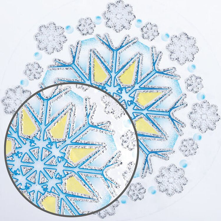 Украшение для окон и стекла «Цветные снежинки 1» — картинка 5