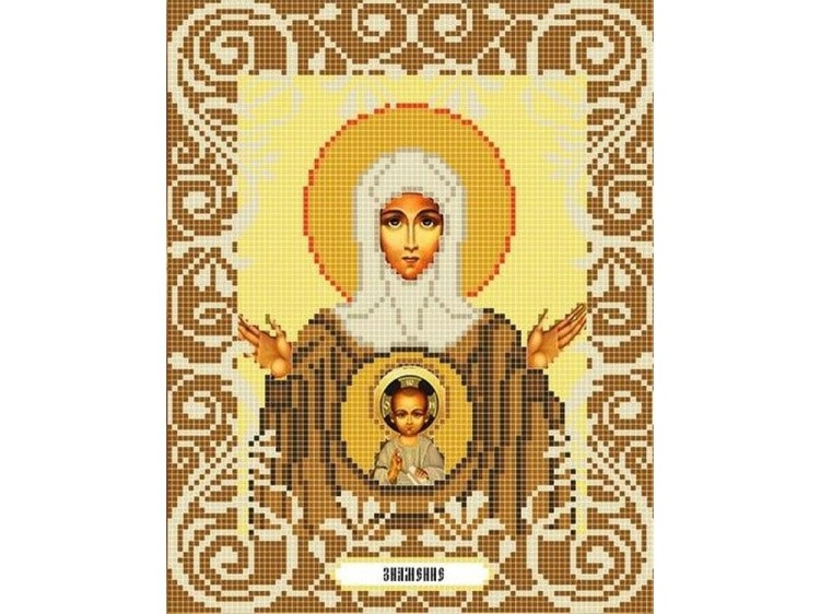 Рисунок на ткани «Богородица Знамение»