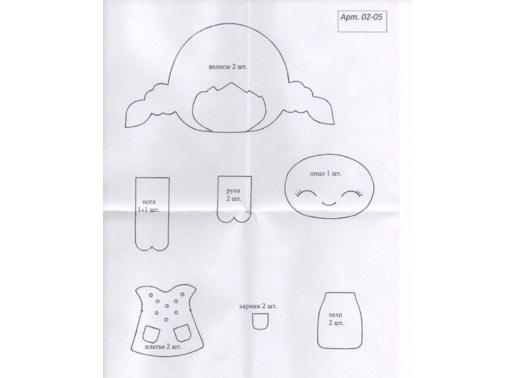 Набор для шитья игрушки «Пеппи» — картинка 5