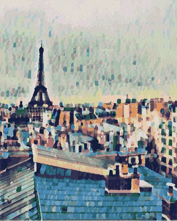 Картина по номерам «Крыши Парижа»