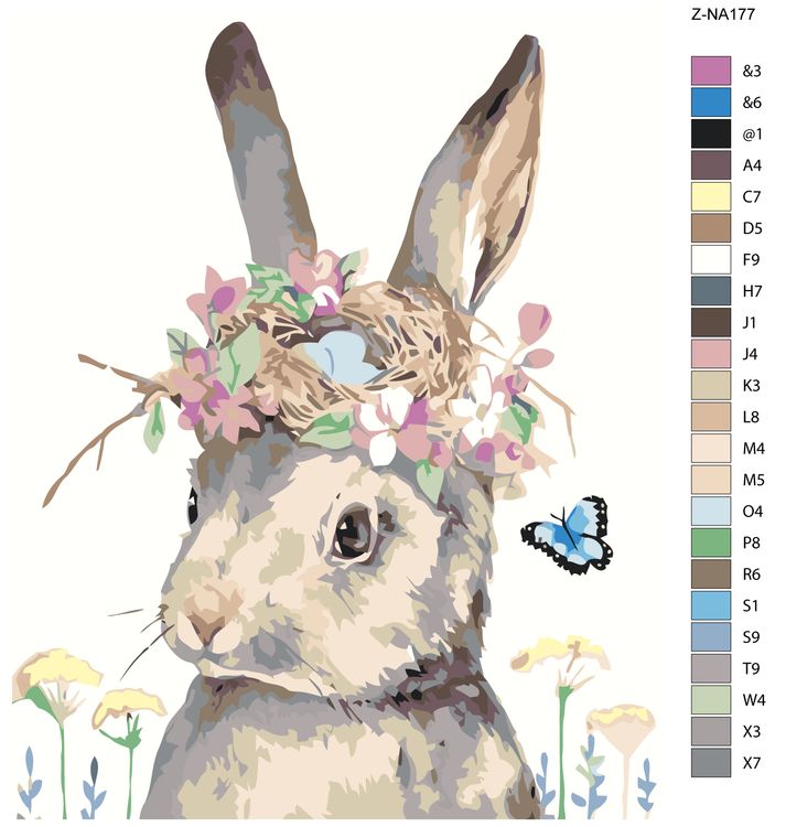 Картина по номерам «Заяц» — картинка 2