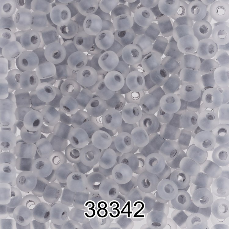 Бисер Чехия круглый 5 10/0, 2,3 мм, 500 г, цвет: 38342 серый матовый