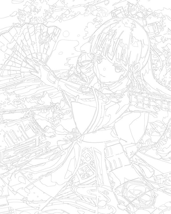 Картина по номерам «Genshin Impact Геншин Импакт: Аяка 2» — картинка 3