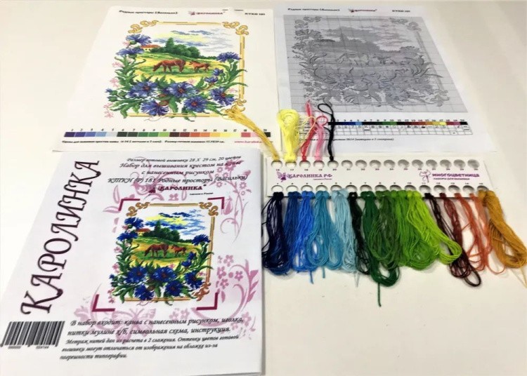 Набор для вышивания «Родные просторы. Васильки» — картинка 4