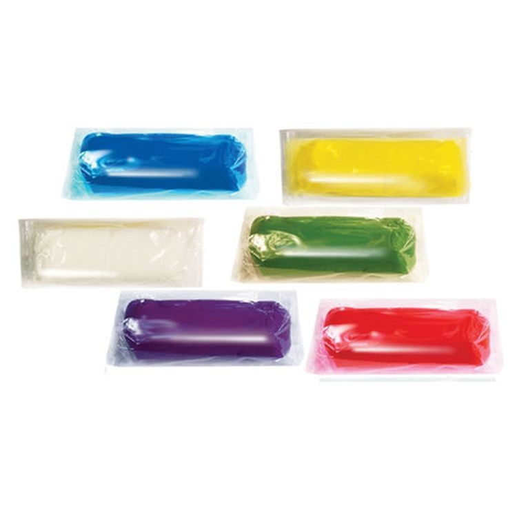 Пластилин на растительной основе (тесто для лепки) Луч, 6 цв, 420г, штампики 3 шт. — картинка 3