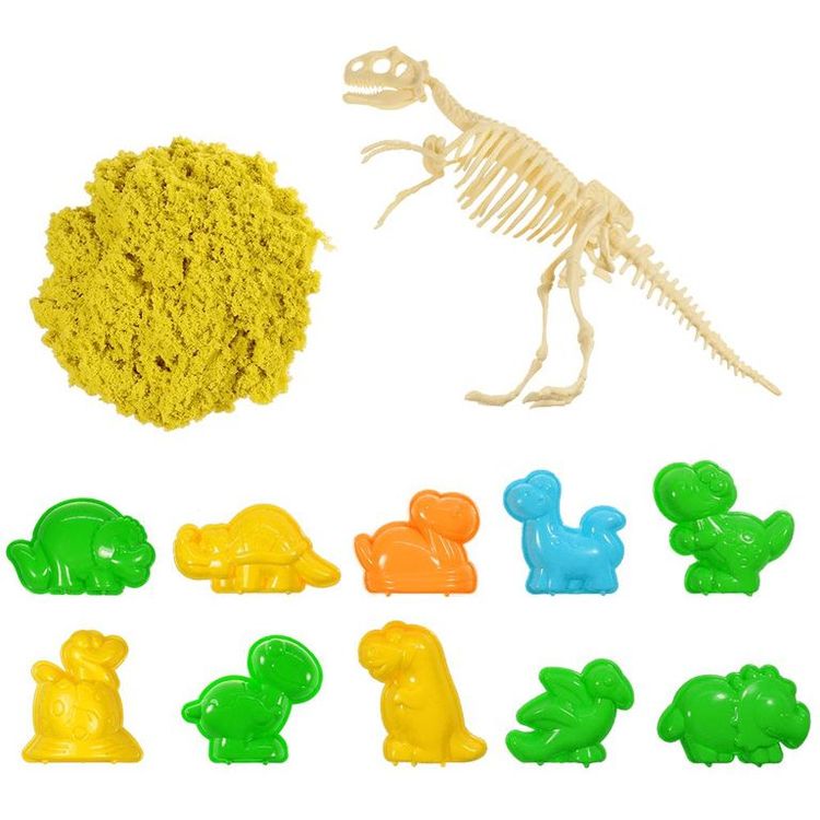 Космический пластичный песок набор «До нашей эры» 3 кг (цвет жёлтый) — картинка 4