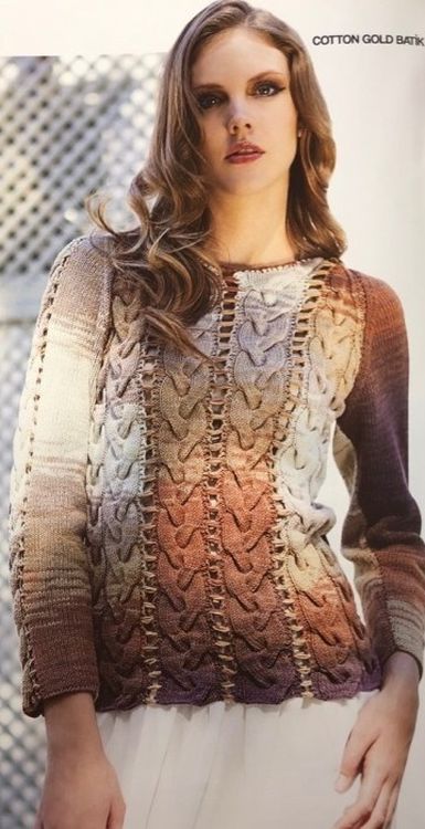 Пряжа ALIZE Cotton Gold Batik Design (4147), зелено-розовый, 5 шт. по 100 г — картинка 3