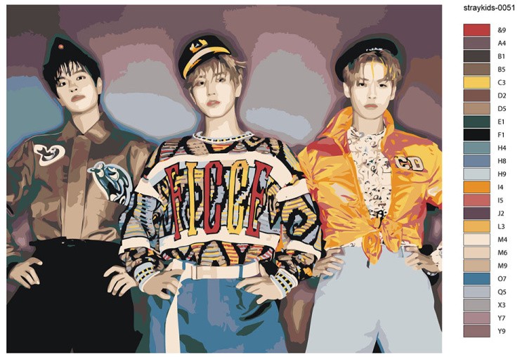 Картина по номерам «Stray Kids Стрей Кидс KPOP кпоп 40x50» — картинка 2