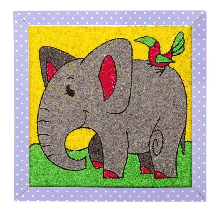 Песочная фреска «Добрый слоник» — картинка 2