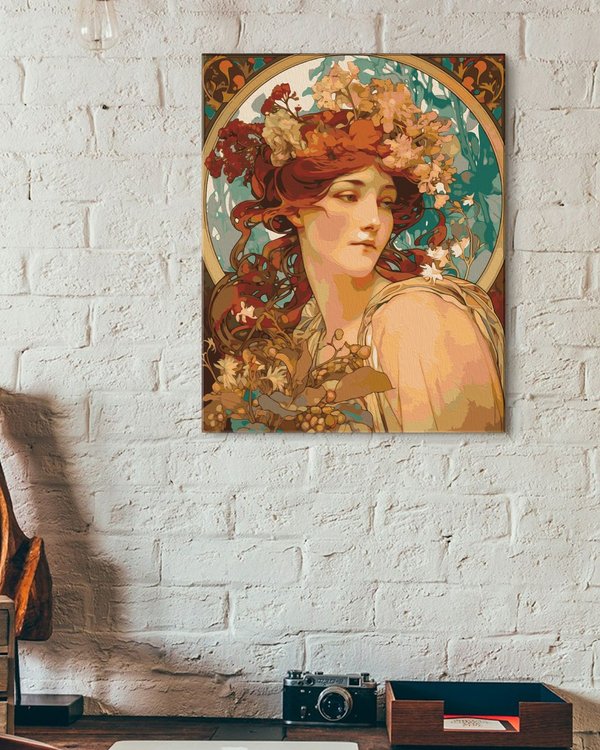 Картина по номерам «Прекрасная весенняя девушка» — картинка 3