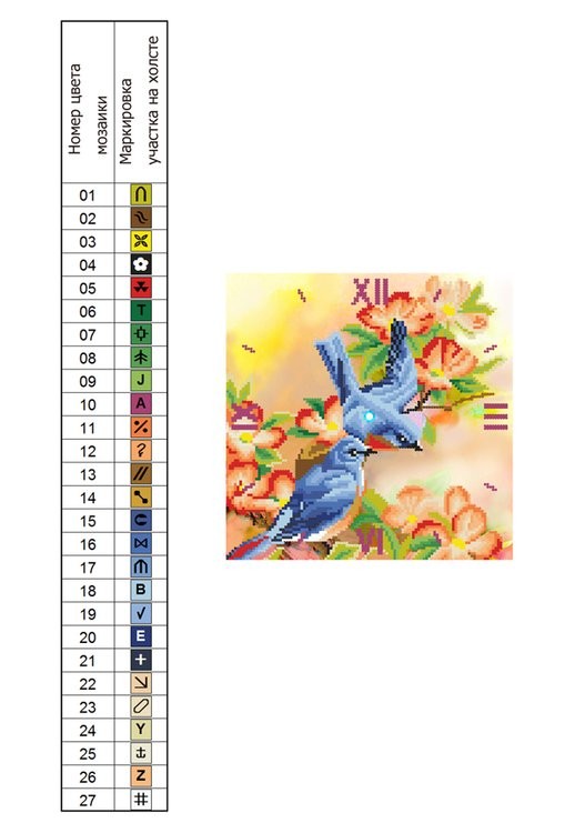 Алмазные часы «Райские птички» — картинка 2