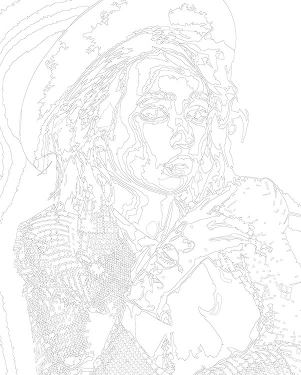 Картина по номерам «Певица Клава Кока: портрет в шляпе» — картинка 3