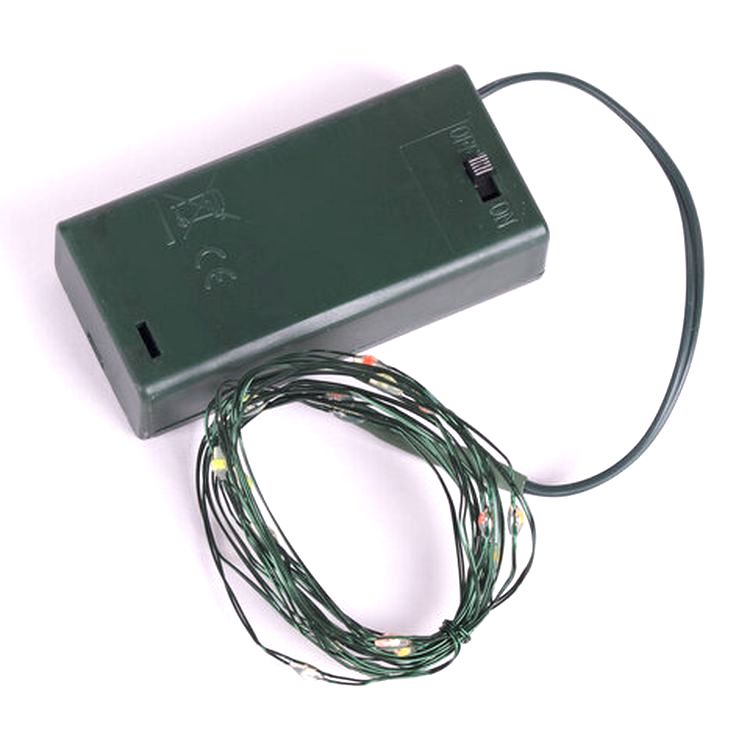 Ель искусственная декоративная, 50 см, зеленая, с гирляндой и игрушками — картинка 7