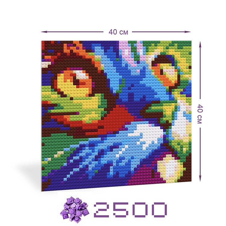 Картина-мозаика из конструктора PIXELIM «Радужный котик» — картинка 2