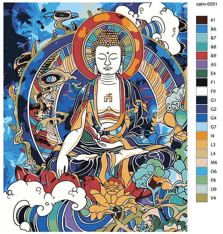 Картина по номерам «Религия, буддийская тематика: Будда арт» — картинка 2