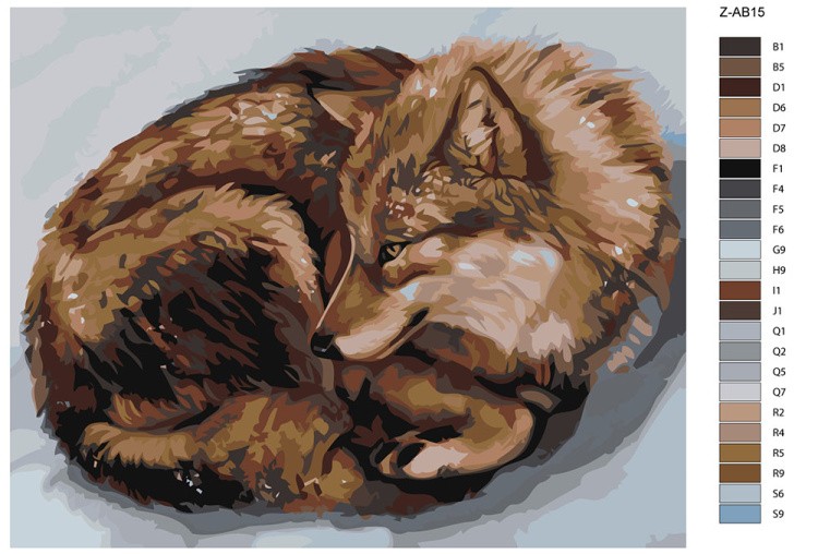 Картина по номерам «Волчица» — картинка 2