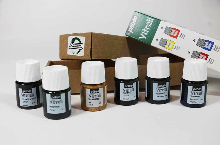 Набор красок Pebeo Vitrail «Открытие» по стеклу и металлу, 6 цв. — картинка 6