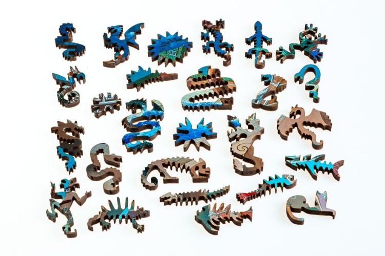 Деревянные пазлы DAVICI «Купание разноцветного дракона» — картинка 6