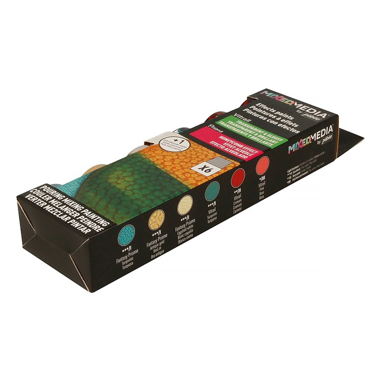 Набор красок Mixed Media - Vitrail и Fantasy Prisme, 6 шт. — картинка 2