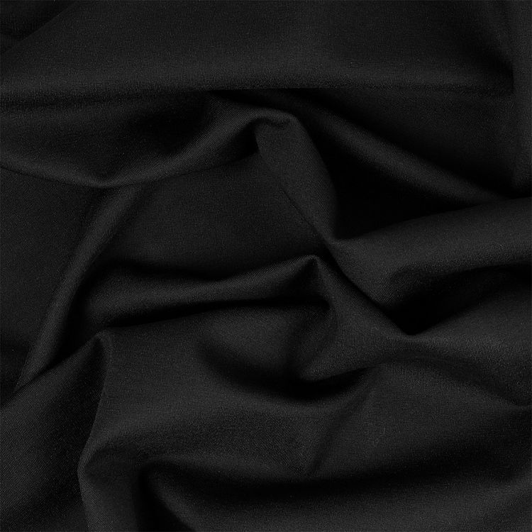 Ткань Джерси, 1 м x 155 см, 350 г/м², цвет: черный, TBY — картинка 5