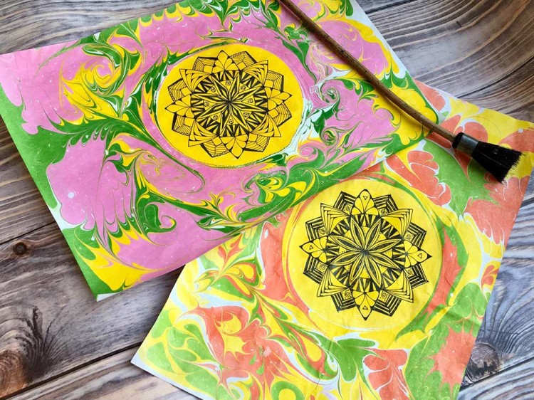 Краска для эбру розовая 30 мл, Amazing Color — картинка 3