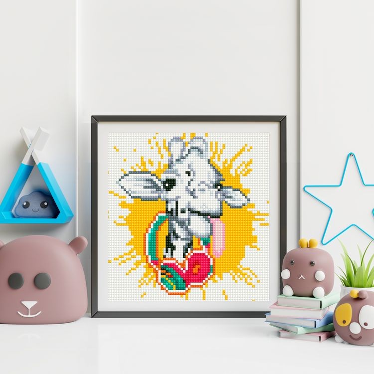 Алмазная вышивка «Жирафик с наушниками» — картинка 5