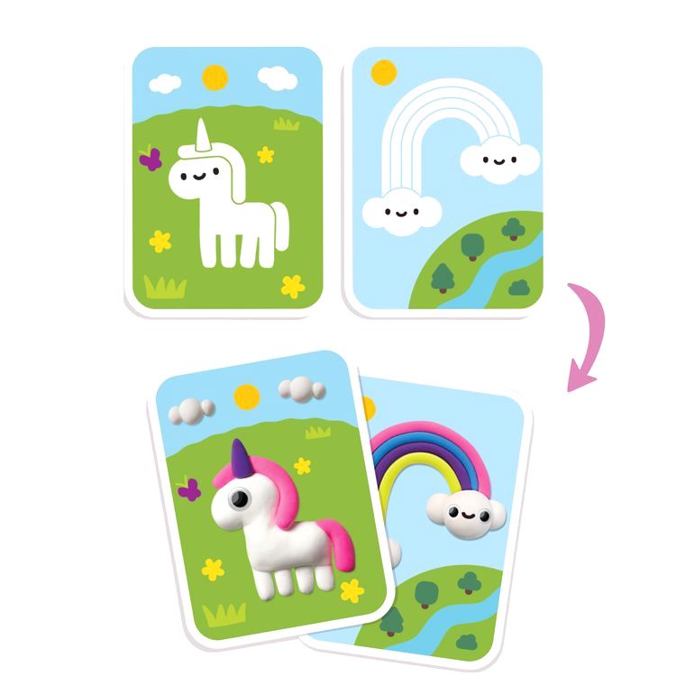 Набор для детского творчества «Слепи открытку. Единорог» с магнитом — картинка 3